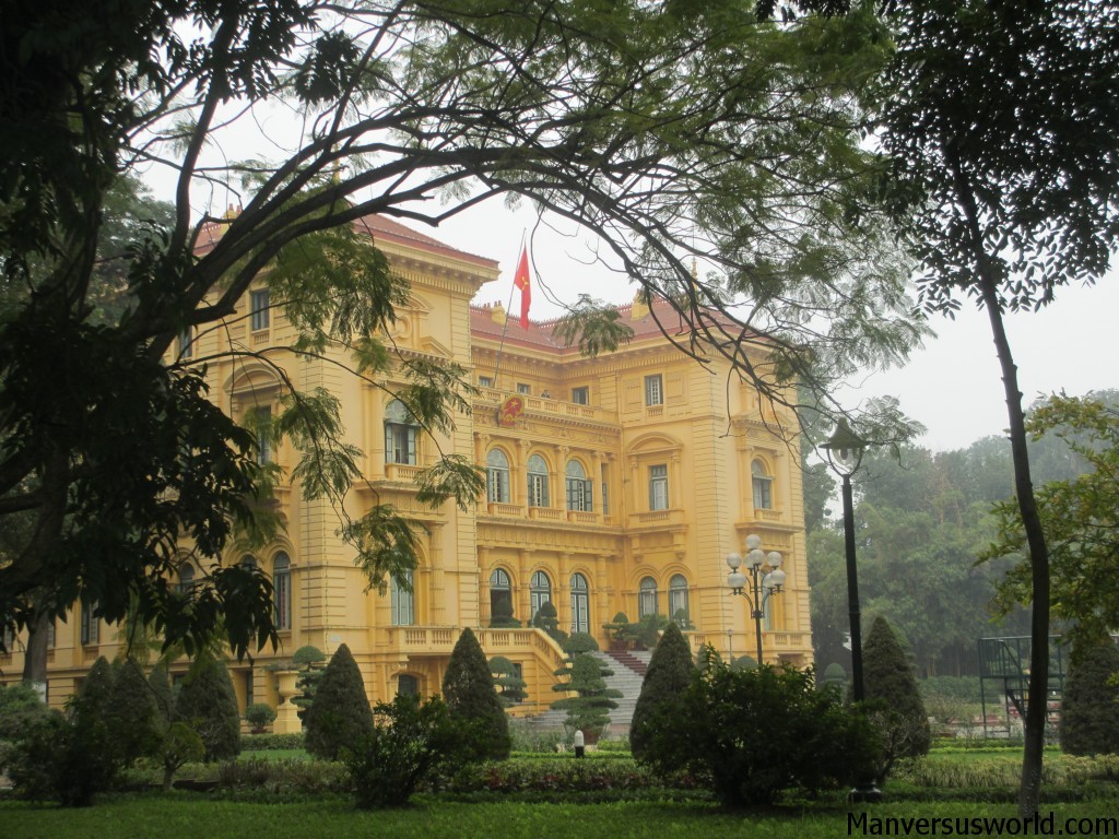 The presidential palace in Hanoi, Vietnam