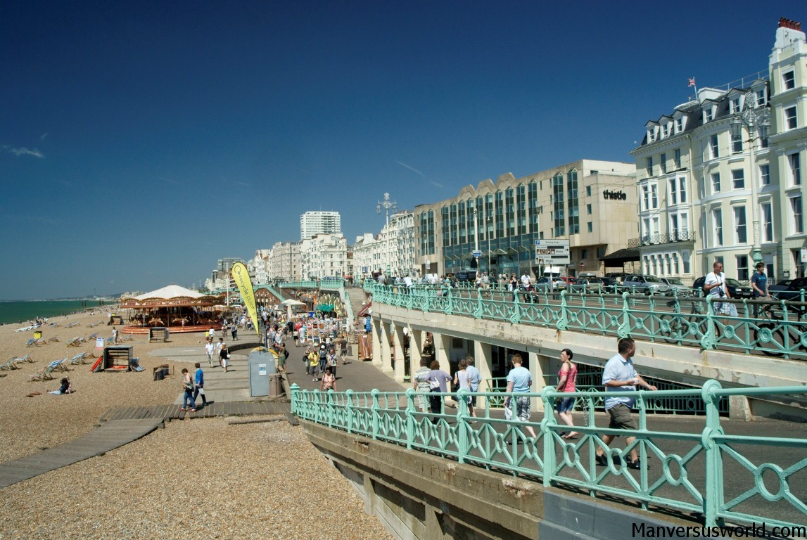 A rare sunny day in Brighton, UK