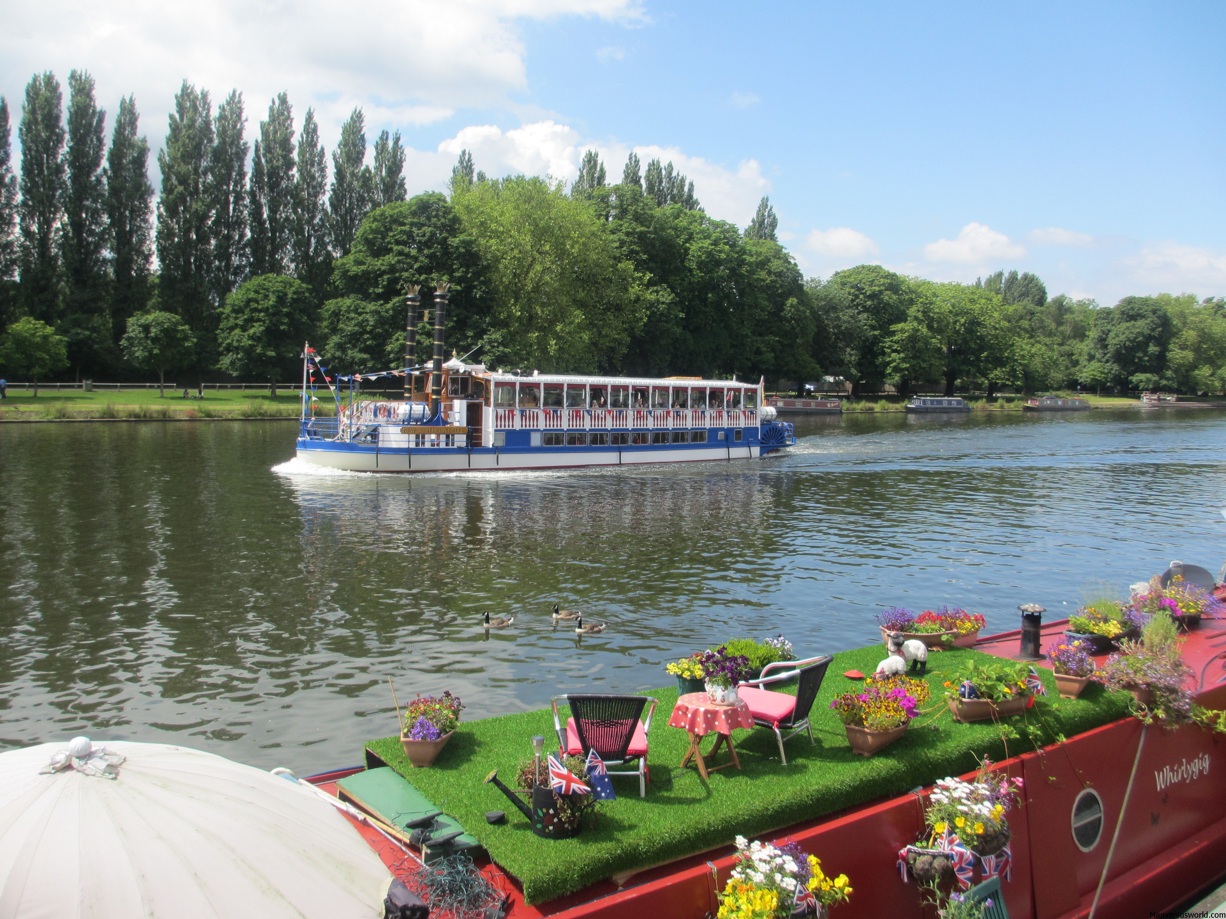 A river boat in Kingston upon Thames in London