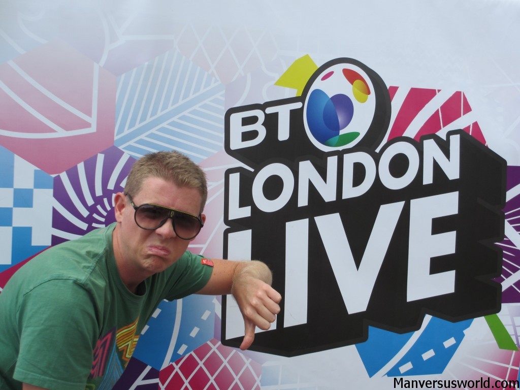 Me not so happy to be at BT London Live