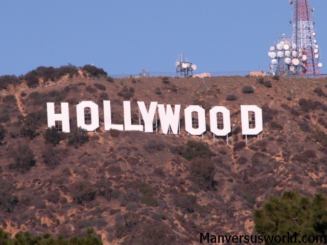 The iconic Hollywood sign in Los Angeles