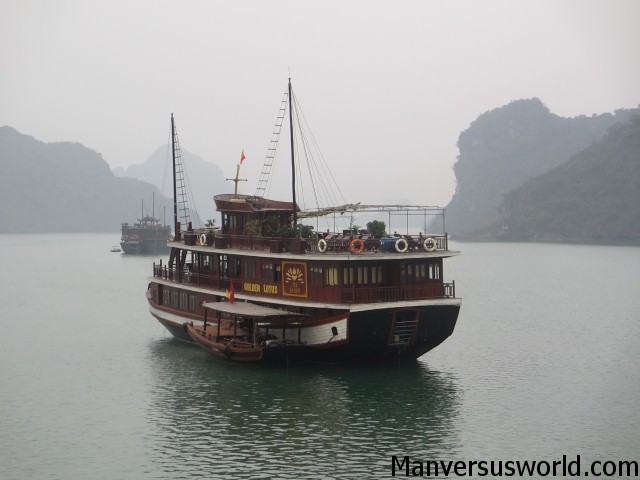 A boat on Ha Long Bay in Vietnam