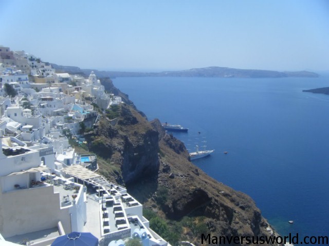 Admiring the view: Santorini, Greece