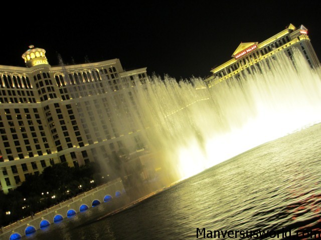 The Bellagio's fountain show in Las Vegas