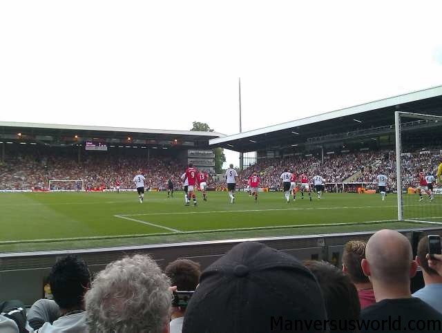 Manchester United meet Fulham, in my first ever football match