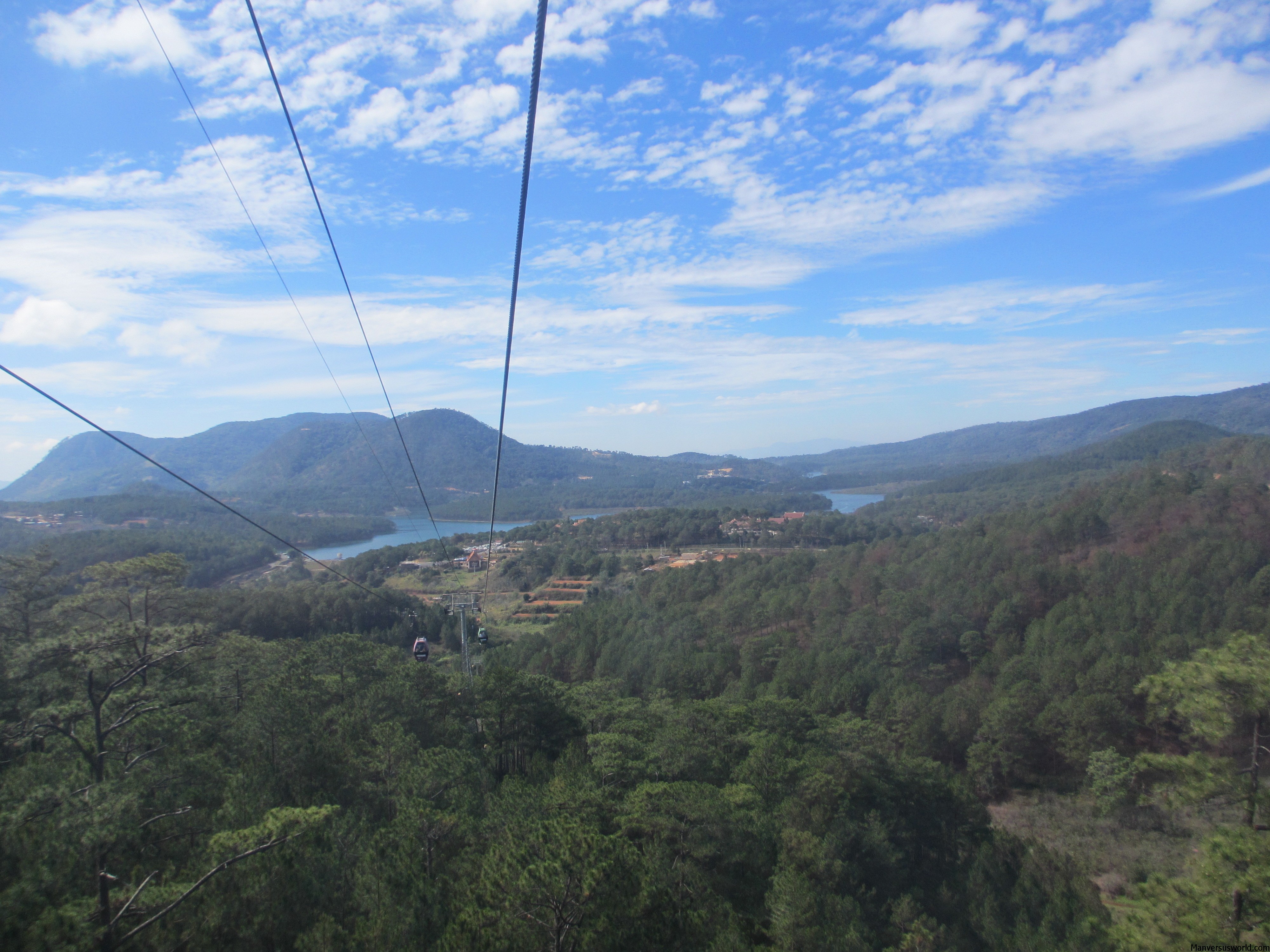 The beautiful view of Dalat from cable car