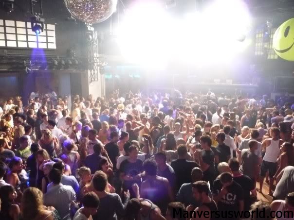 Clubbing at Space in Ibiza, Spain