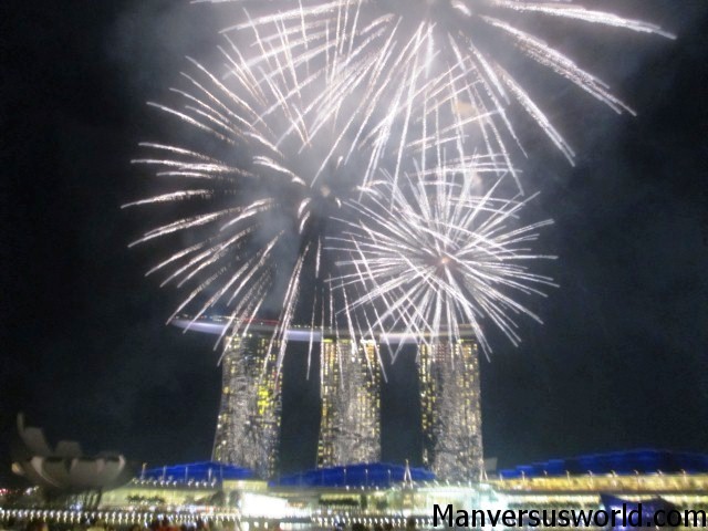 The Marina Bay Sands light show in Singapore