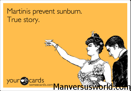 Funny: Martinis prevent sunburn