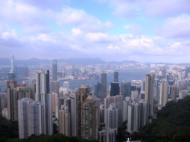The Hong Kong city skyline