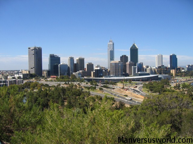A view of the city of Perth, Australia