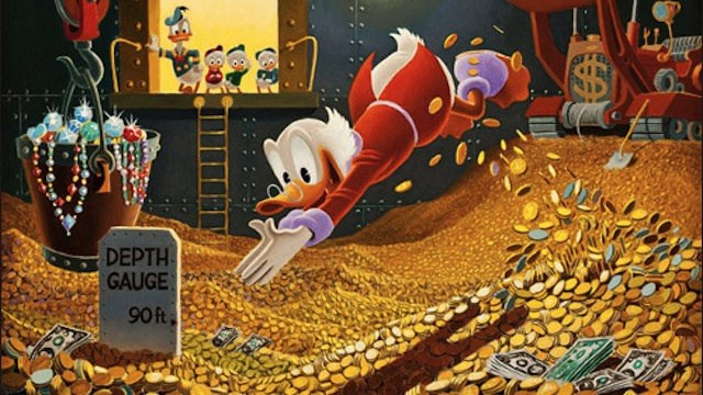 Scrooge McDuck knows how to save money for travel