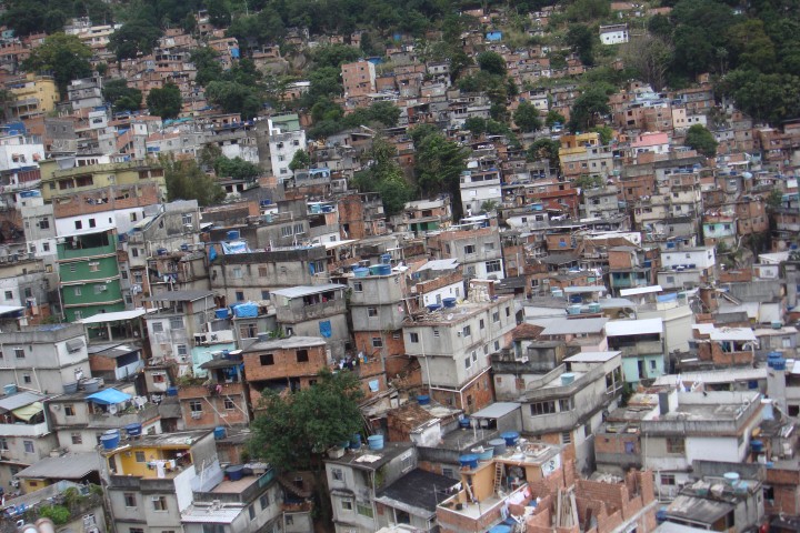 The Rocinha favela in Rio de Janeiro